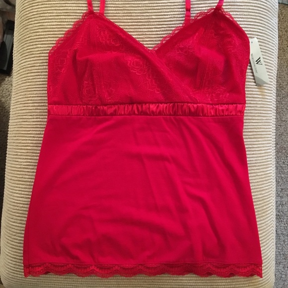 🆕 Red Lace Cami Tank Worthington ❤️💗 - Picture 1 of 5